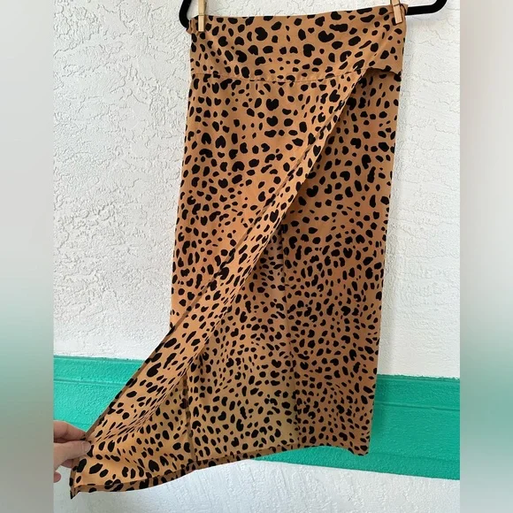Lulus Midi Skirt XS Leopard Animal Print - Picture 6 of 10